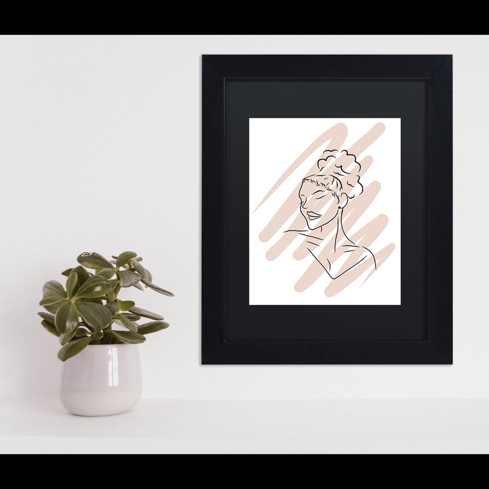 Black Framed & Matted Wall Art